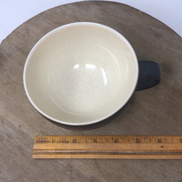 Denby - Langley Pottery Charcoal and Cream Mug Set made in England - Picture 6 of 12